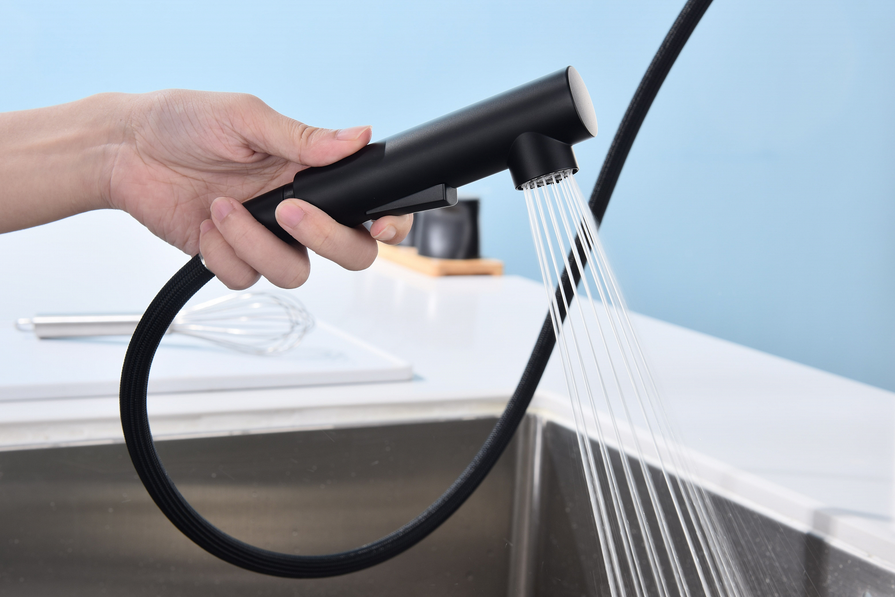 Превью картинка Смеситель для кухни Paulmark NEO Ne214419-AN Антрацит #11