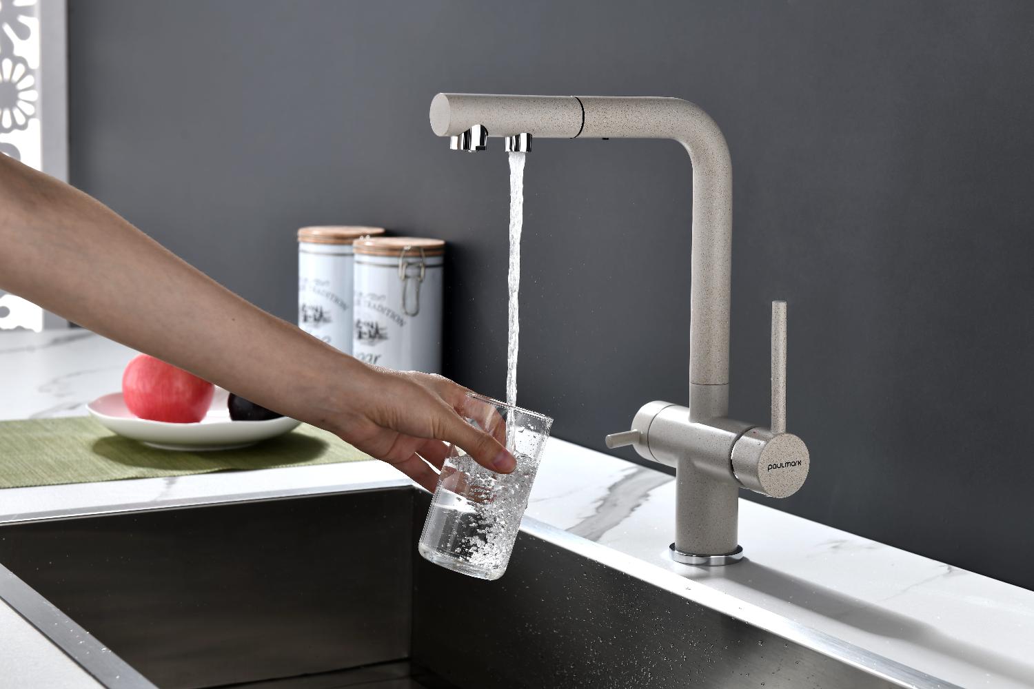 Превью картинка Смеситель для кухни Paulmark SERPENTINE Se213222-BE Бежевый #14