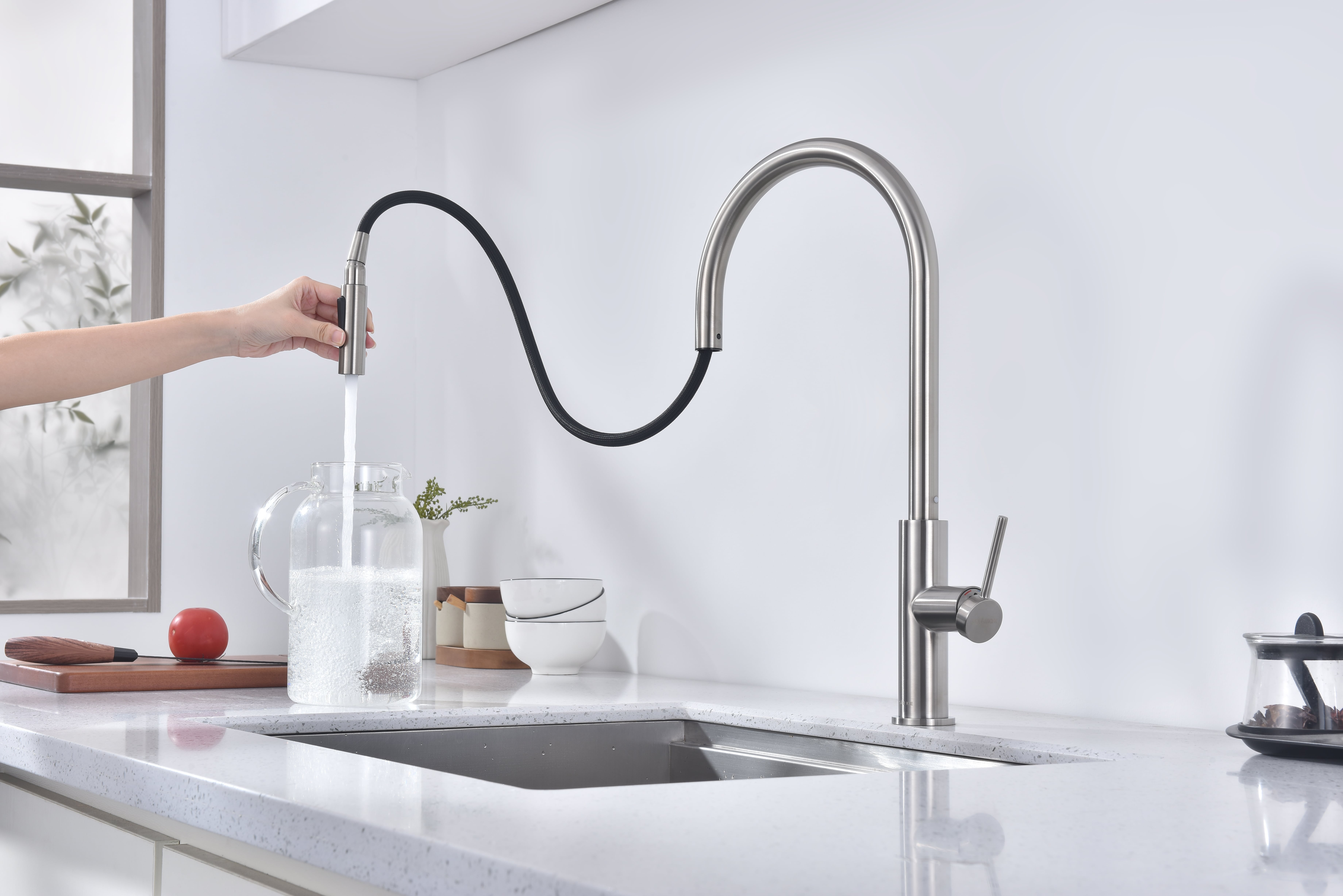 Превью картинка Смеситель для кухни Paulmark SENSO Se215180-BS Брашированная сталь #10