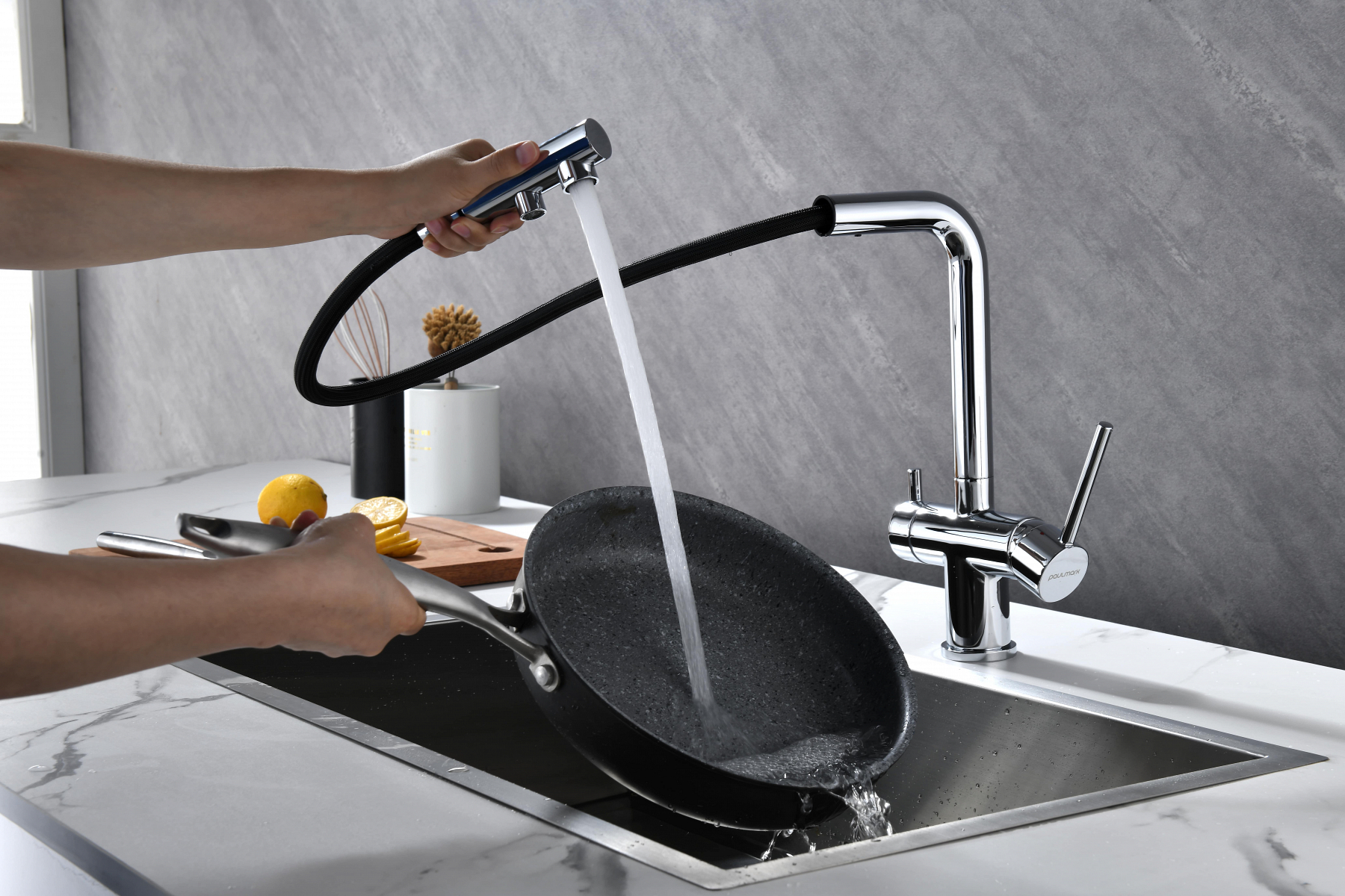 Превью картинка Смеситель для кухни Paulmark SERPENTINE Se213222-CR Хром CR #6