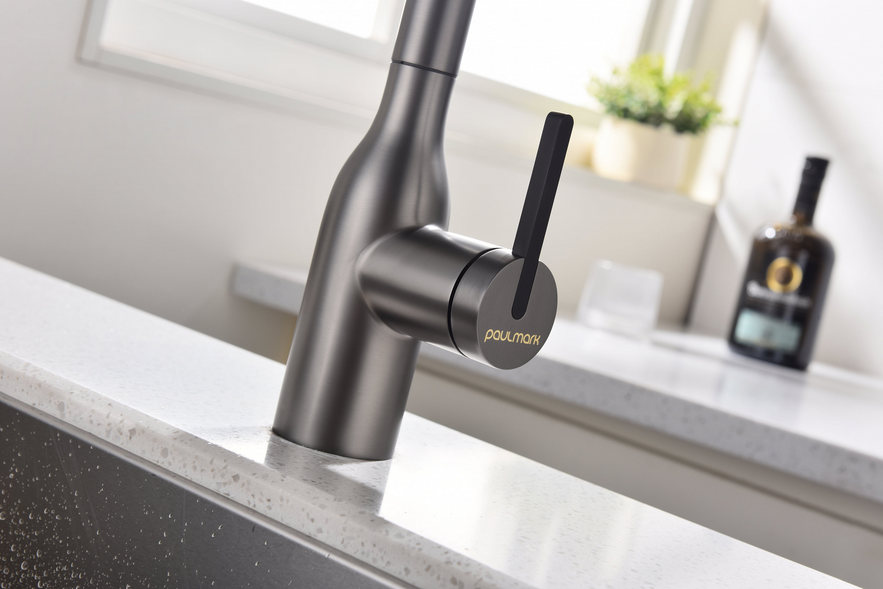 Превью картинка Смеситель для кухни Paulmark VIPER Vi213105-GM Вороненая сталь GM #14