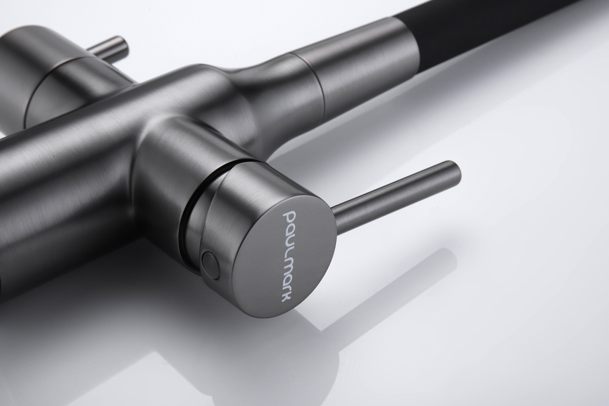 Превью картинка Смеситель для кухни Paulmark SALIX Sa213419-GM Вороненая сталь GM #11