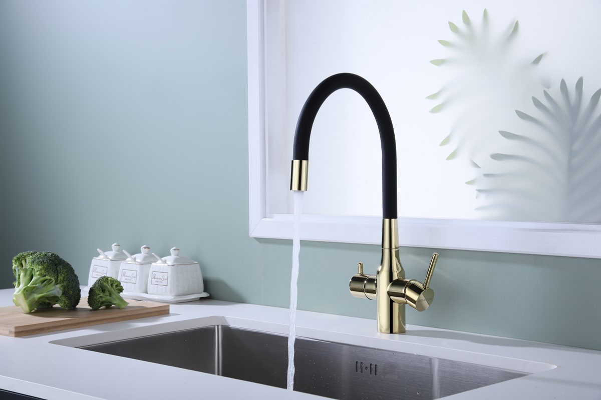 Превью картинка Смеситель для кухни Paulmark SALIX Sa213419-G Золото G #4