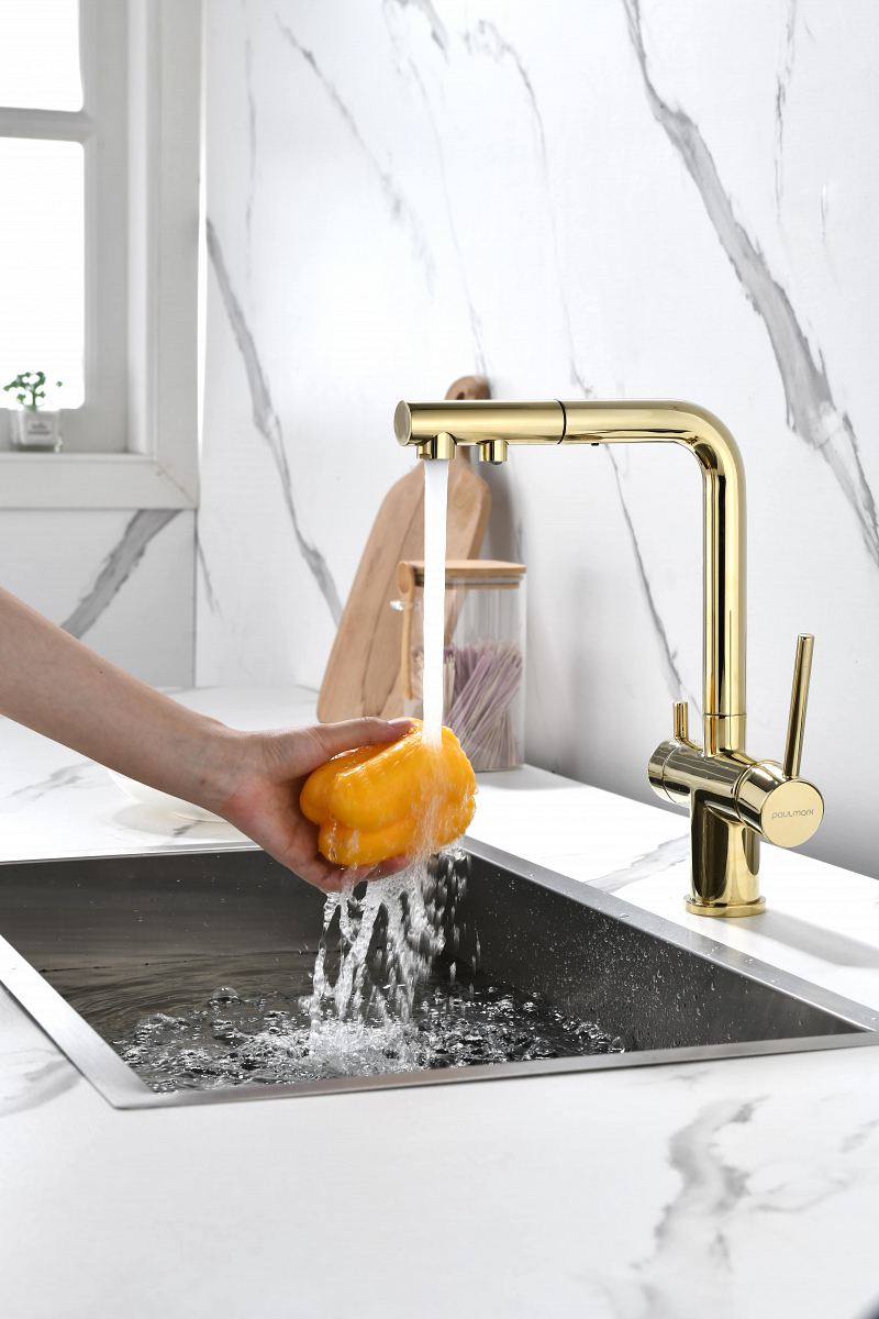 Превью картинка Смеситель для кухни Paulmark SERPENTINE Se213222-G Золото G #10