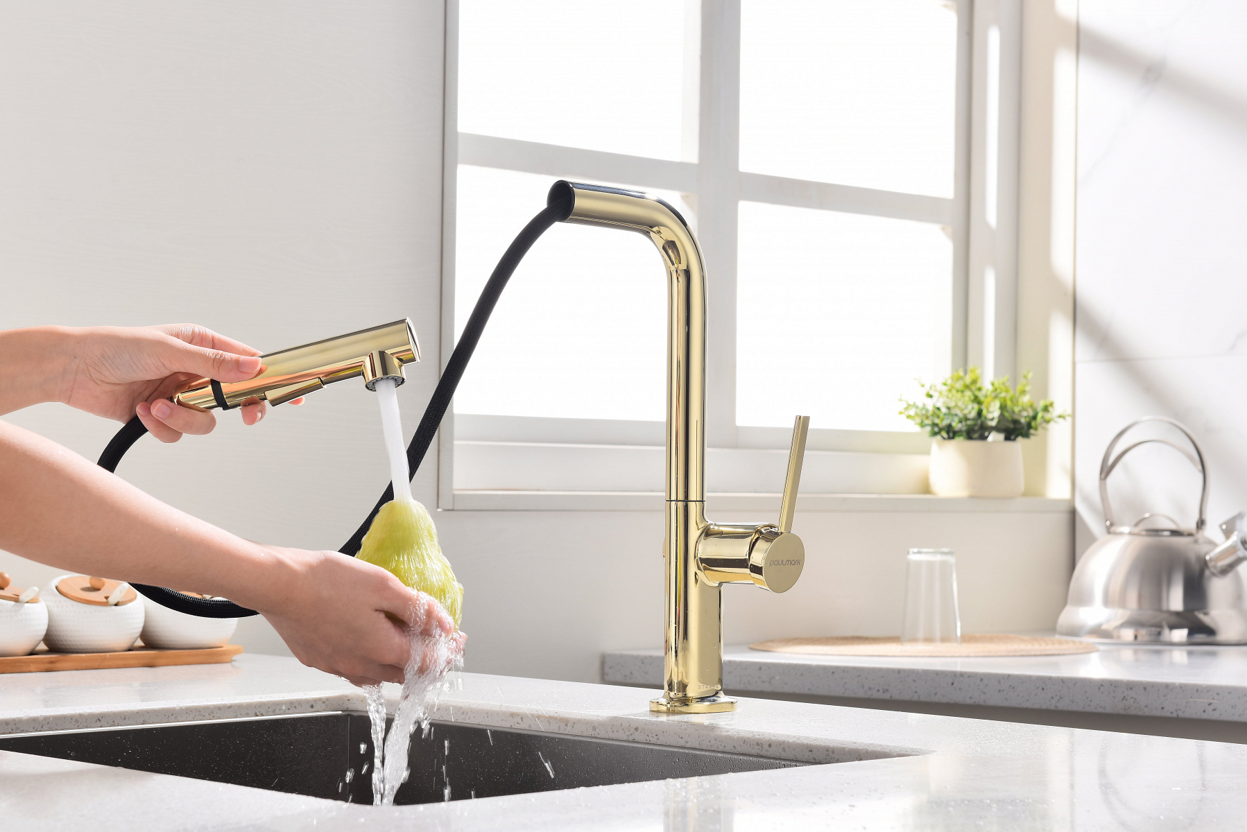 Превью картинка Смеситель для кухни Paulmark NEO Ne214419-G Золото G #6