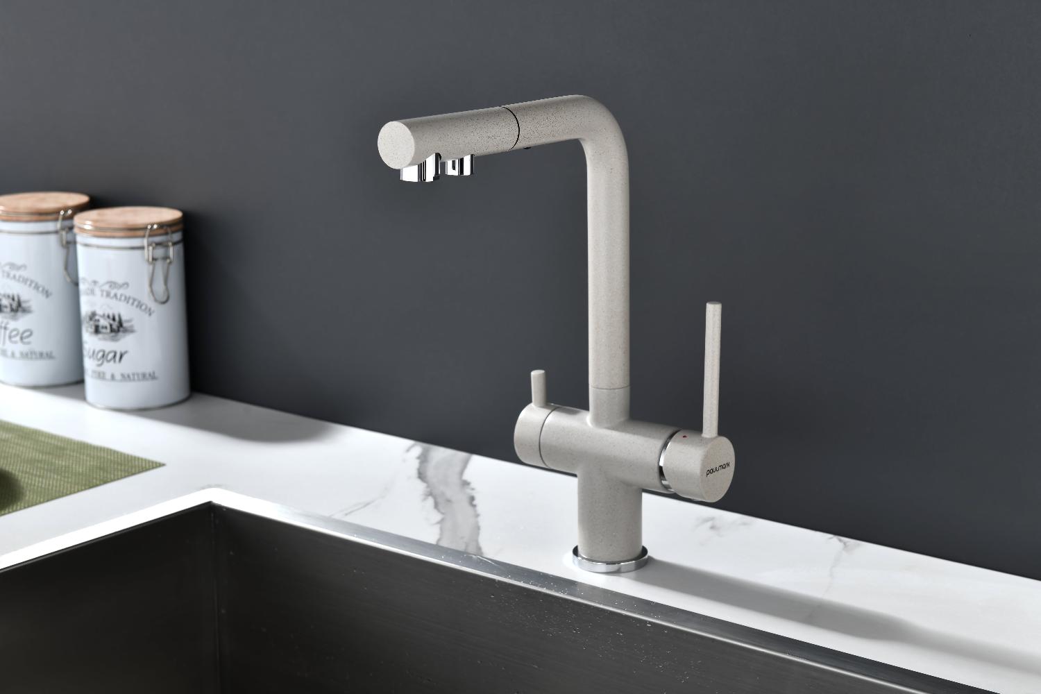 Превью картинка Смеситель для кухни Paulmark SERPENTINE Se213222-BE Бежевый #19