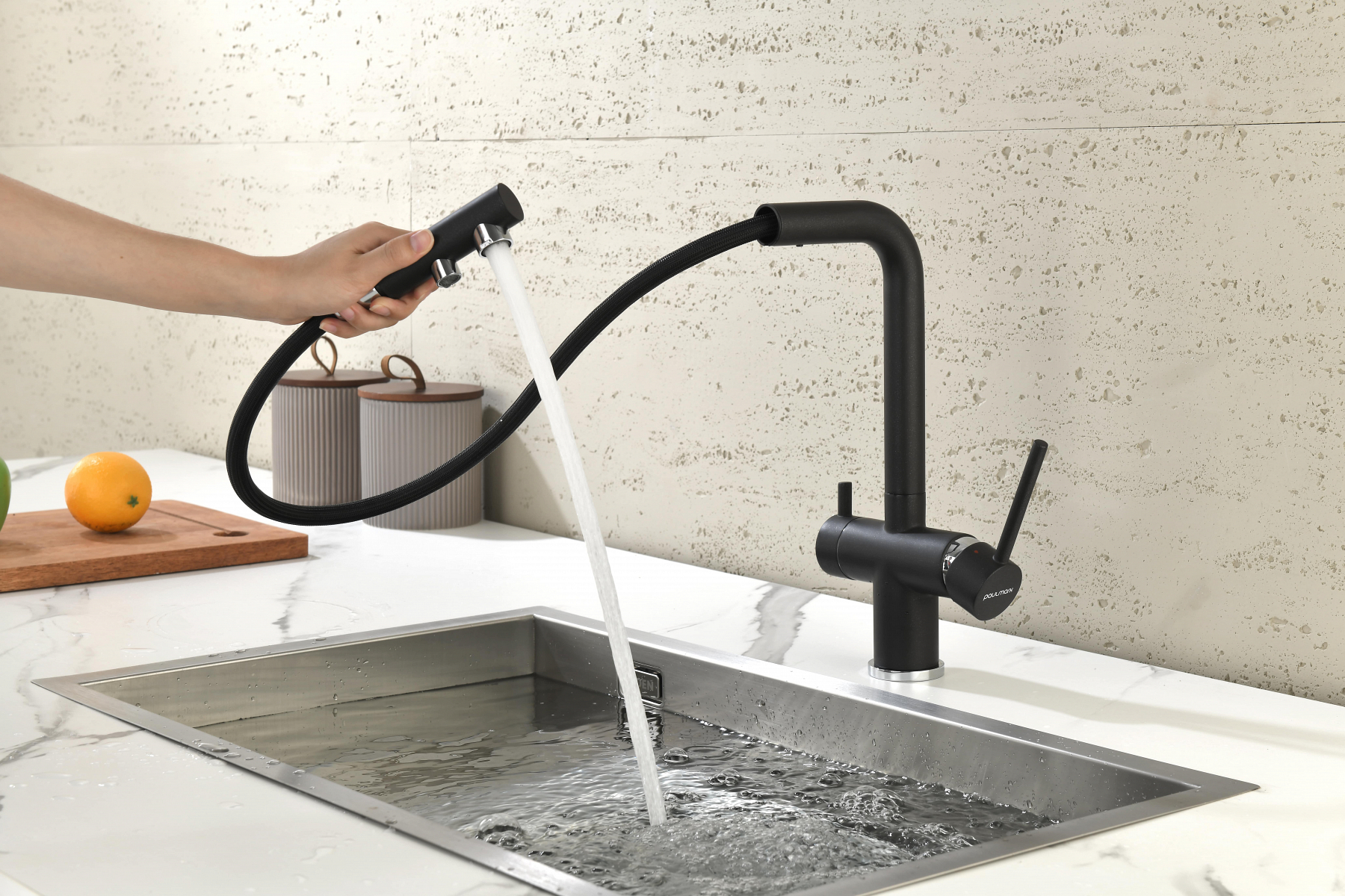 Превью картинка Смеситель для кухни Paulmark SERPENTINE Se213222-BLM Черный #7