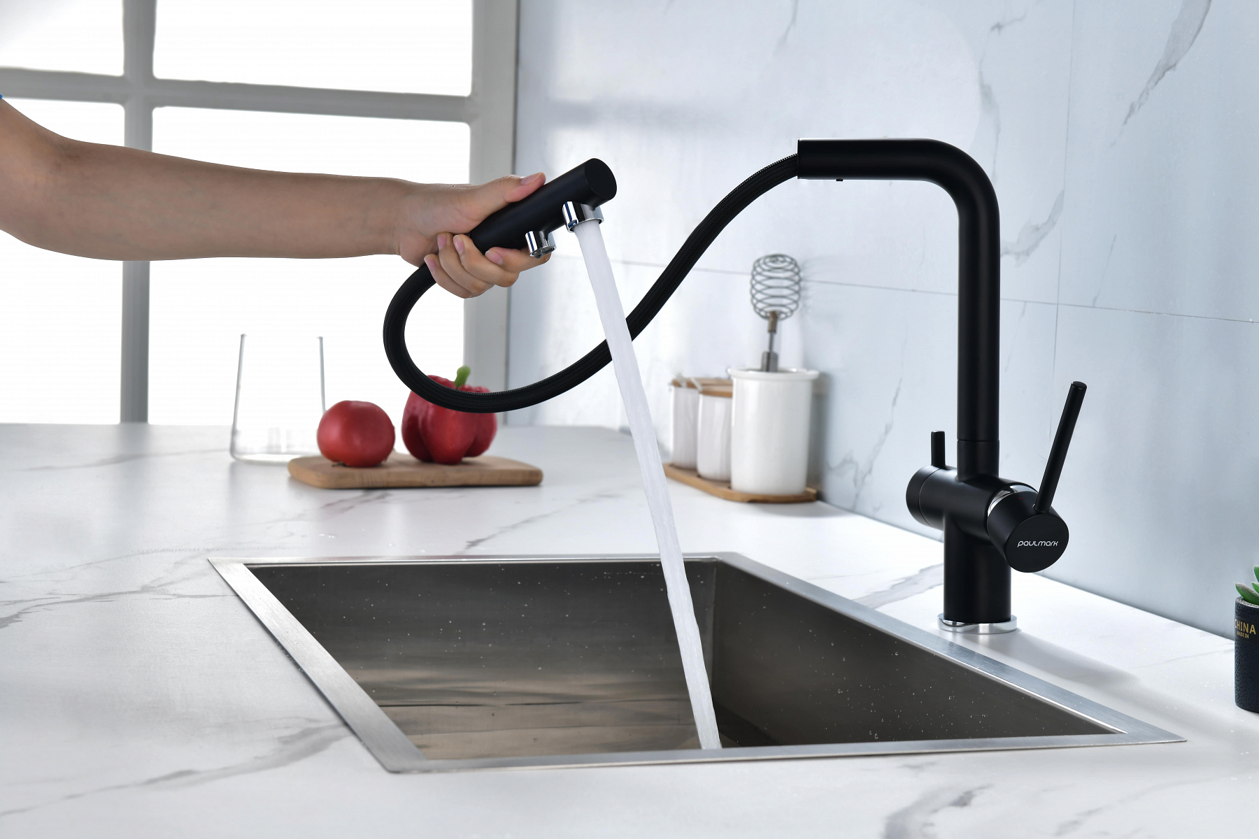 Превью картинка Смеситель для кухни Paulmark SERPENTINE Se213222-AN Антрацит #6