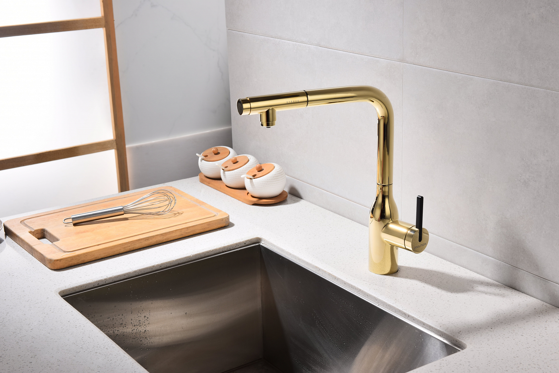 Превью картинка Смеситель для кухни Paulmark VIPER Vi213105-G Золото G #12