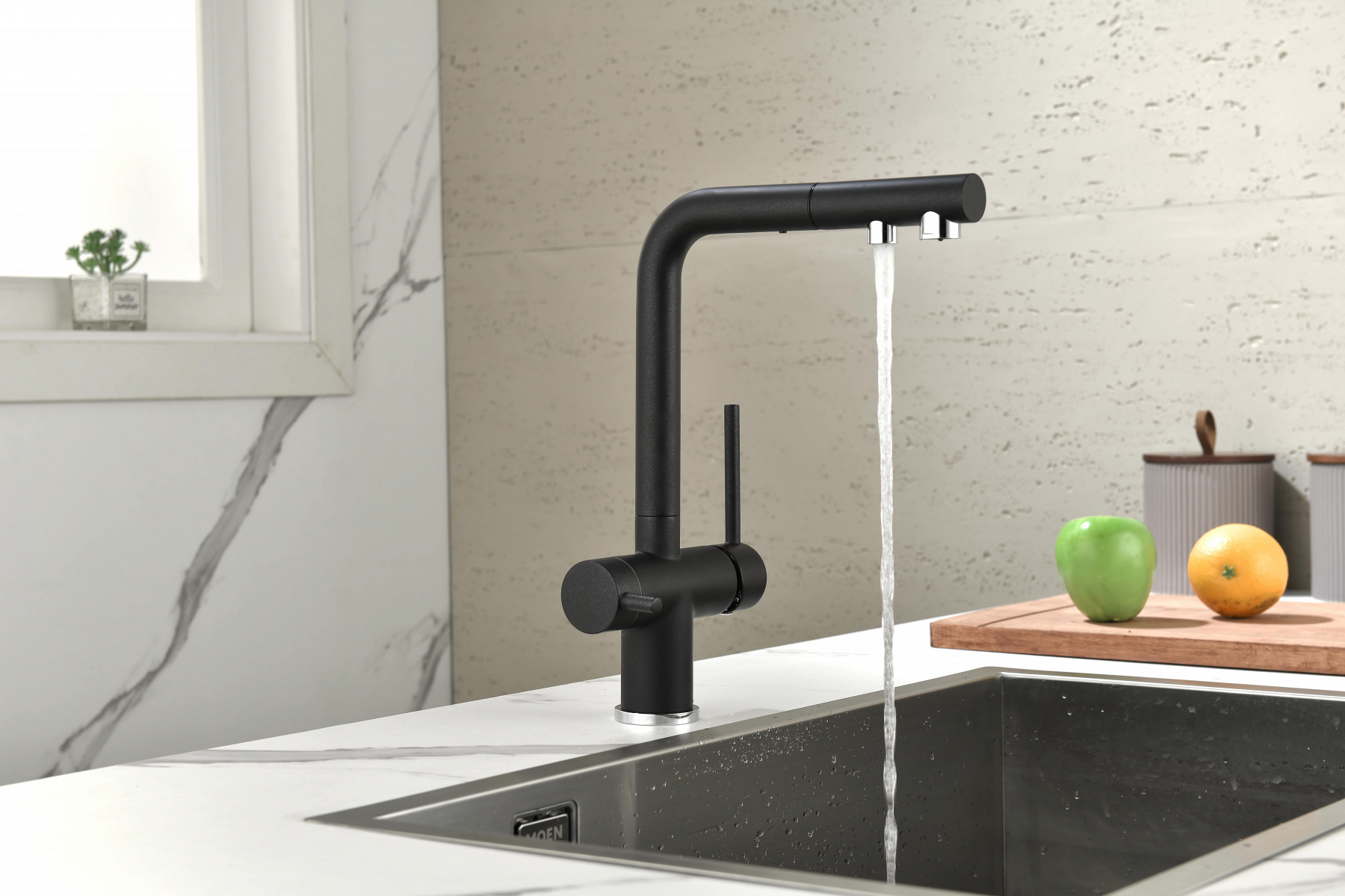 Превью картинка Смеситель для кухни Paulmark SERPENTINE Se213222-BLM Черный #18