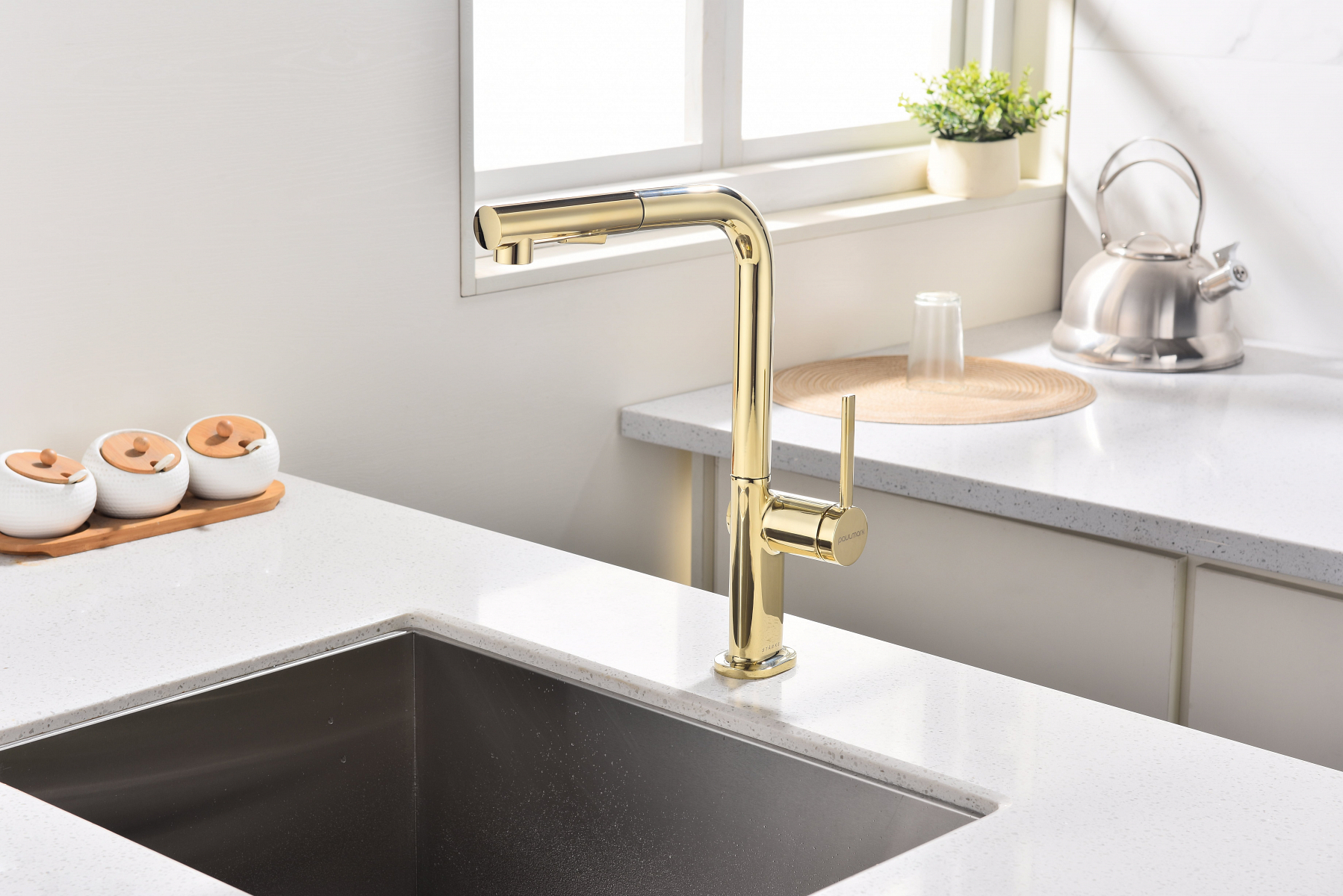 Превью картинка Смеситель для кухни Paulmark NEO Ne214419-G Золото G #11