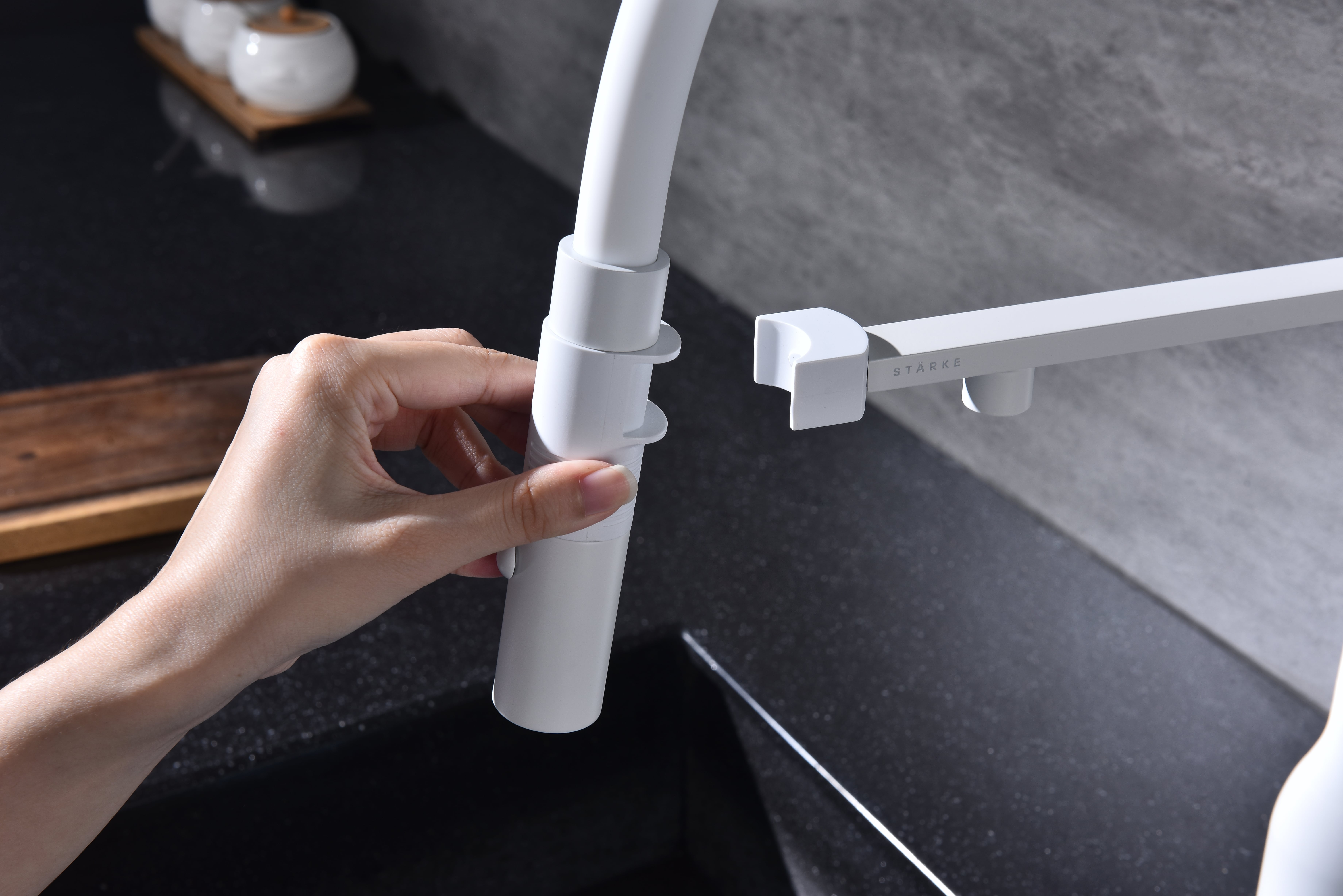 Превью картинка Смеситель для кухни Paulmark MAGNETO ONE Ma213188-WH Белый матовый WH #10