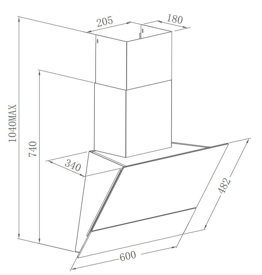 Превью картинка Наклонная вытяжка Weissgauff YOTA 606 TOUCH BLACK GLASS #23