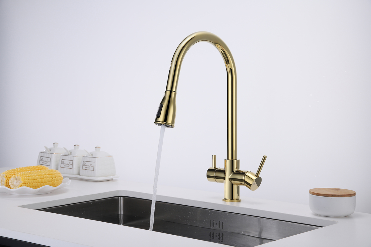 Превью картинка Смеситель для кухни Paulmark LANGE La214212-G Золото G #4