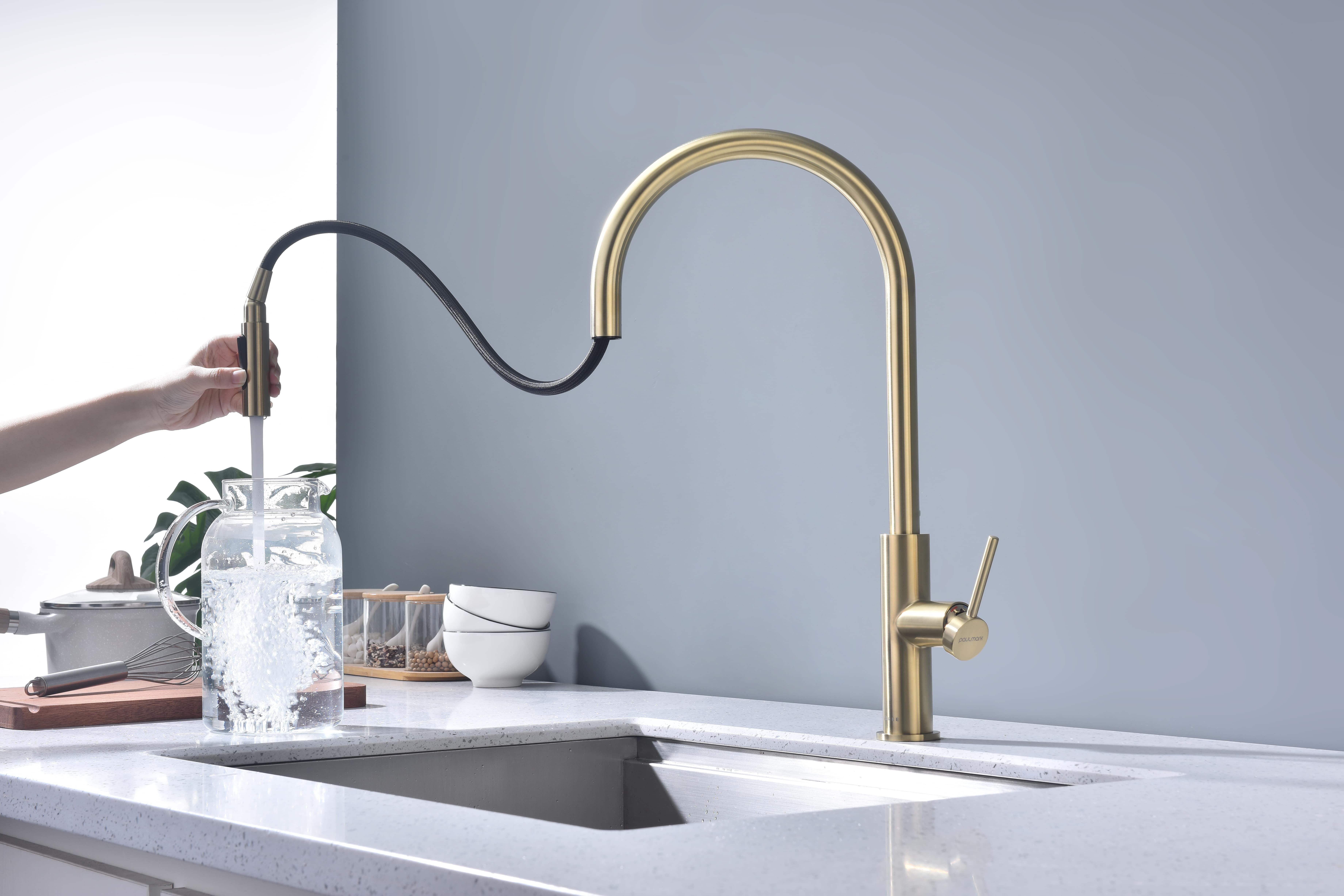 Превью картинка Смеситель для кухни Paulmark SENSO Se215180-LG Светлое золото #13