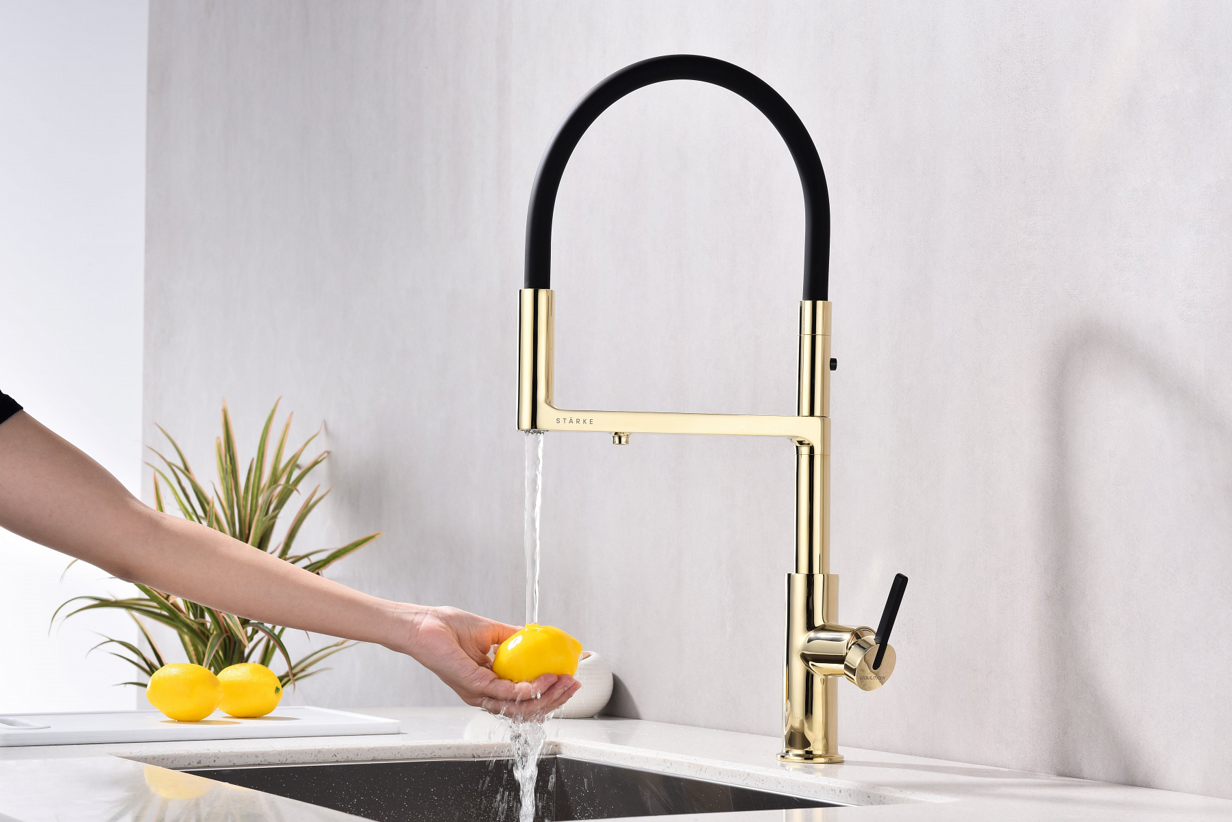 Превью картинка Смеситель для кухни Paulmark TORNADO To213402-G Золото G #11