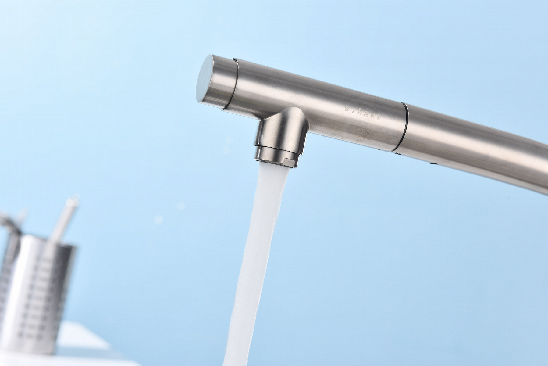 Превью картинка Смеситель для кухни Paulmark VIPER Vi213105-BS Брашированная сталь #16