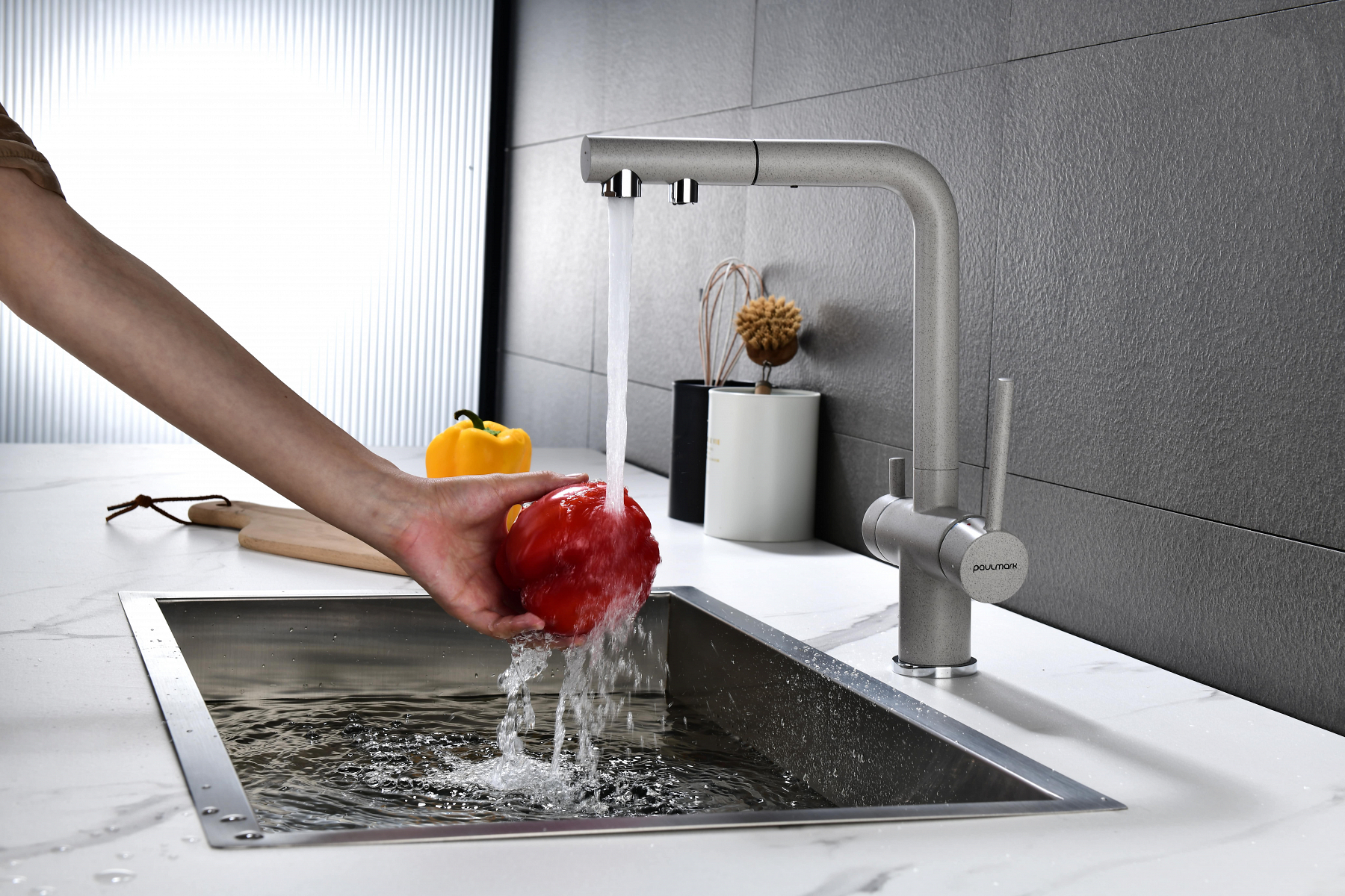 Превью картинка Смеситель для кухни Paulmark SERPENTINE Se213222-DG Графит DG #9