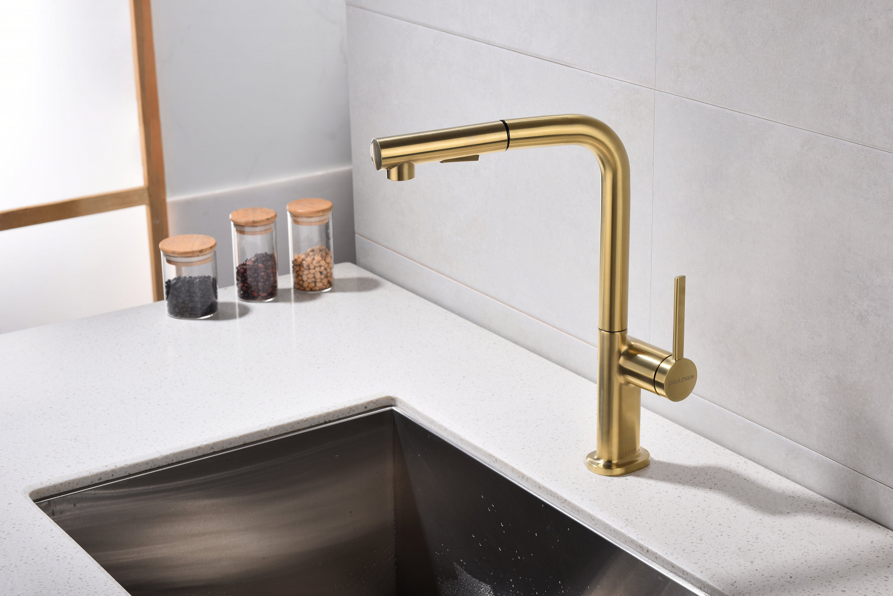 Превью картинка Смеситель для кухни Paulmark NEO Ne214419-LG Светлое золото #11