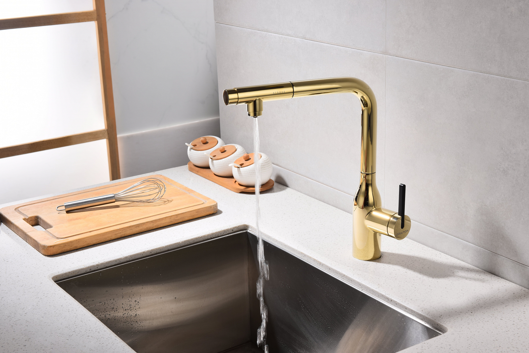 Превью картинка Смеситель для кухни Paulmark VIPER Vi213105-G Золото G #11