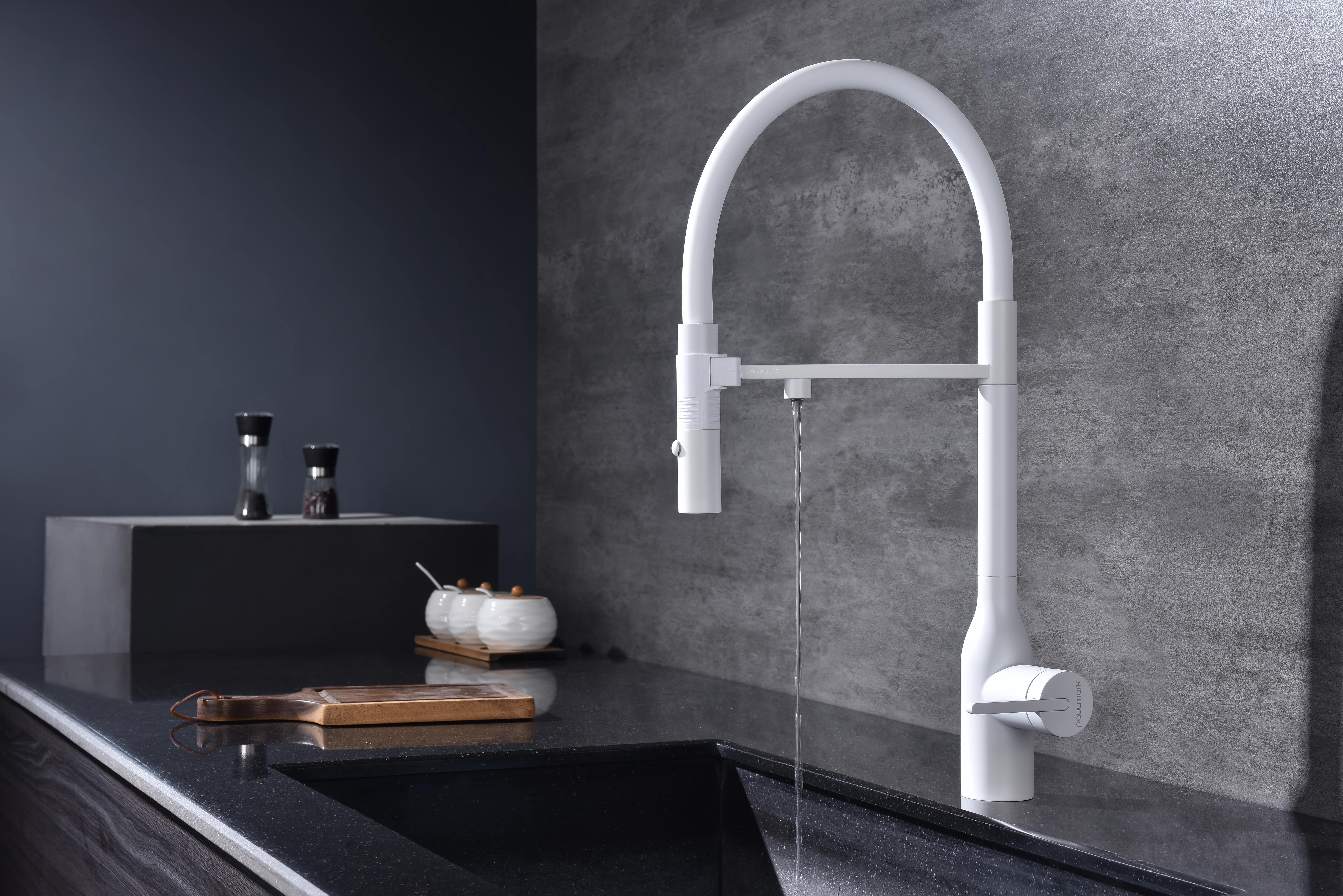 Превью картинка Смеситель для кухни Paulmark MAGNETO ONE Ma213188-WH Белый матовый WH #6