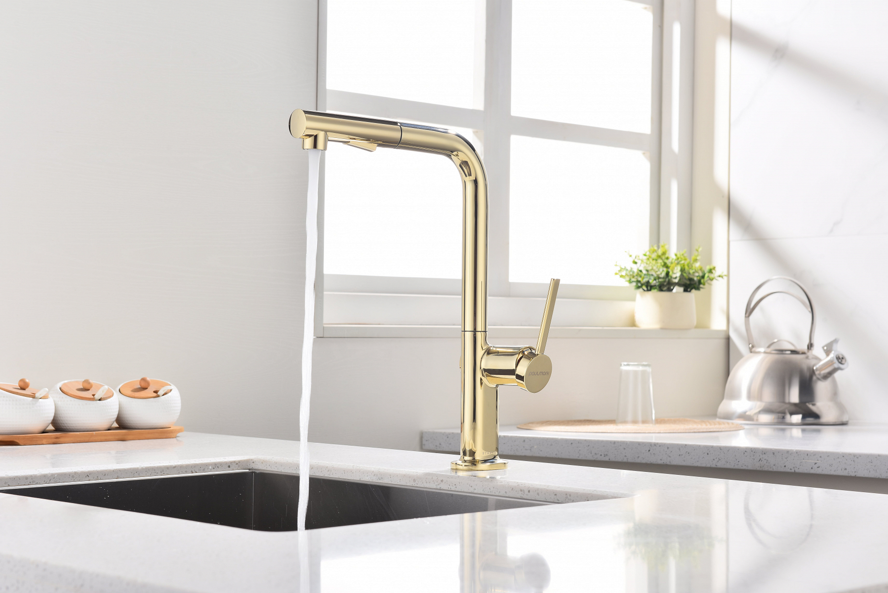 Превью картинка Смеситель для кухни Paulmark NEO Ne214419-G Золото G #4