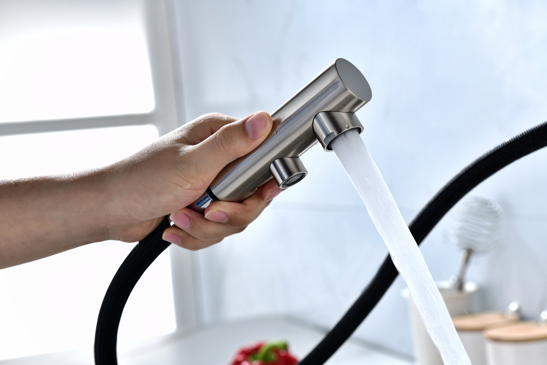 Превью картинка Смеситель для кухни Paulmark SERPENTINE Se213222-BS Брашированная сталь #6