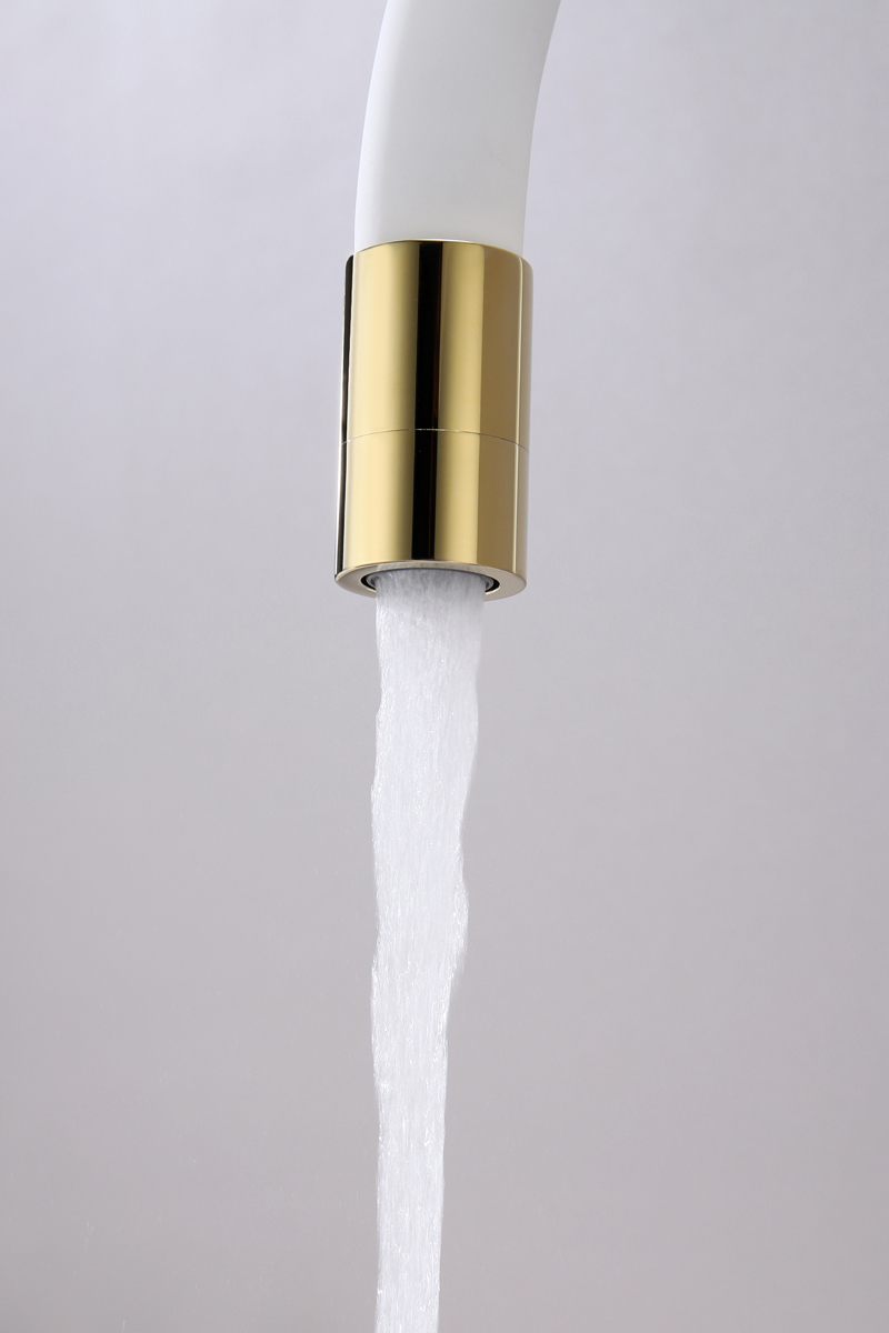 Превью картинка Смеситель для кухни Paulmark SALIX Sa213419-Gw Белый / золото #8