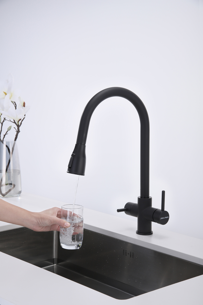 Превью картинка Смеситель для кухни Paulmark LANGE La214212-AN Антрацит #6