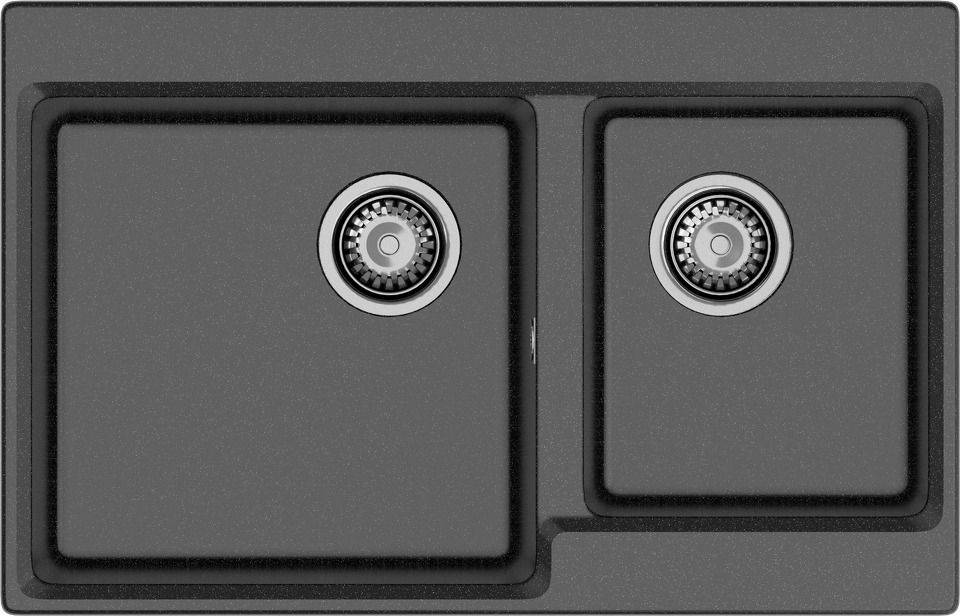 Фото Мраморная мойка GranFest LEVEL 780K Черный