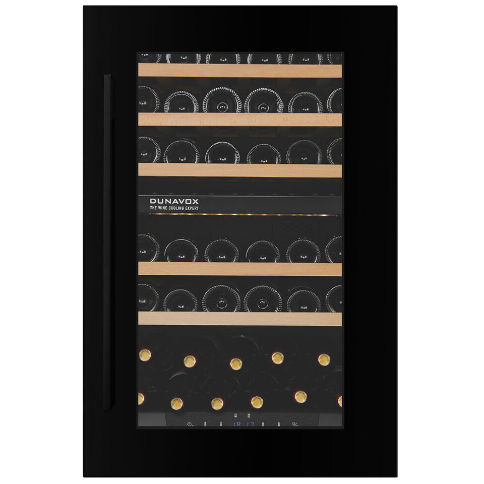 Фото Шкаф винный встраиваемый Винный холодильник (шкаф) компрессорный Dunavox DXJ-42.100DB