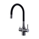 Превью картинка Смеситель для кухни Paulmark SALIX Sa213419-GM Вороненая сталь GM #1