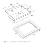 Превью картинка Кварцевая мойка Paulmark KANTE 60 PM106052-BLM Черный #5