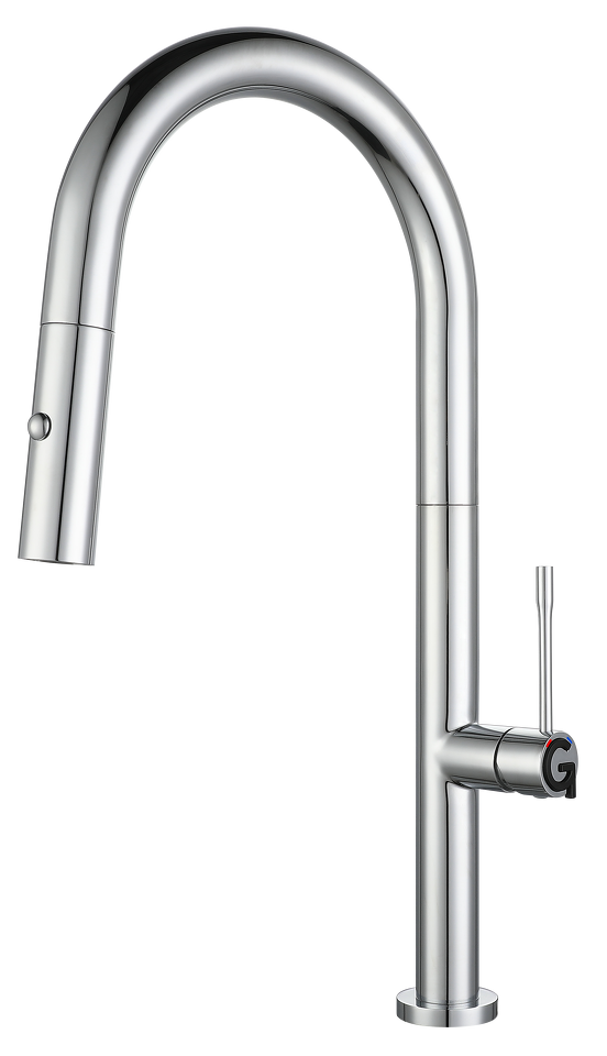 Фото Смеситель для кухни Rivelato Asti U-обр. с выдвижной лейкой D-35мм cromo