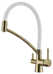 Превью картинка Смеситель для кухни Paulmark SIЕGEN Si213111-BRw Бронза / белый #2