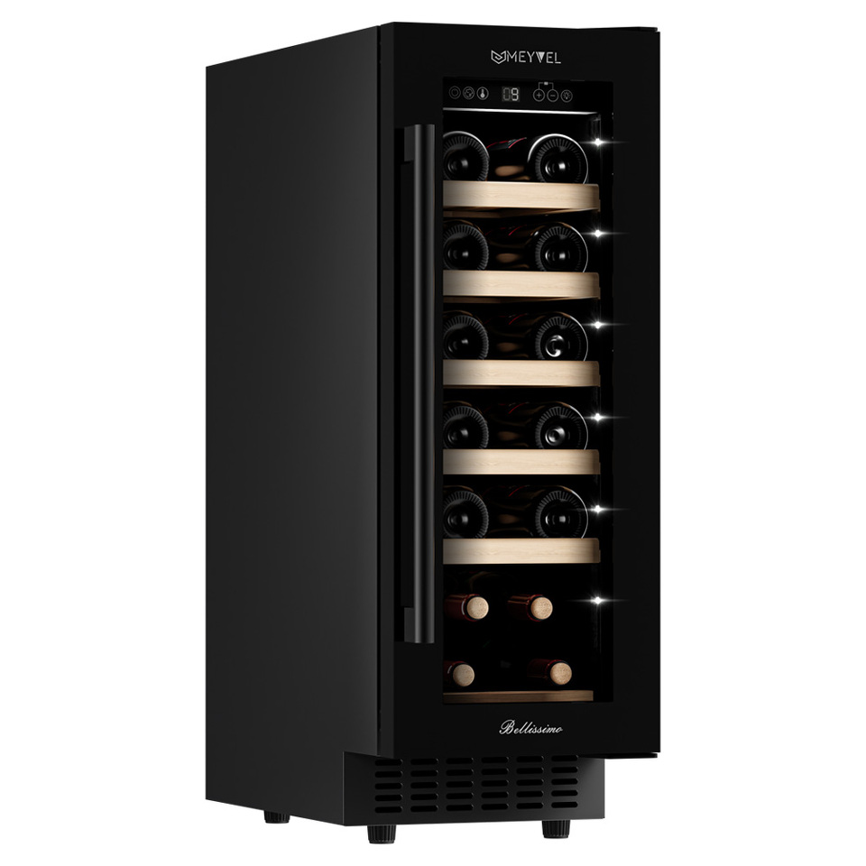 Фото Шкаф винный встраиваемый Meyvel Винный холодильник (шкаф) компрессорный MEYVEL MV19-KBT1