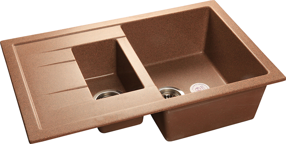 Фото Мраморная мойка GranFest QUADRO 775KL Терракот