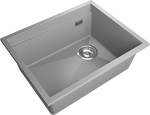 Превью картинка Гранитная мойка Rivelato LINO 554-R 1-чаш 550*440 grigio metallizzato #2