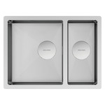 Превью картинка Металлическая мойка Paulmark NEXT 58/2S UNI PM225844-BS Брашированная сталь #2