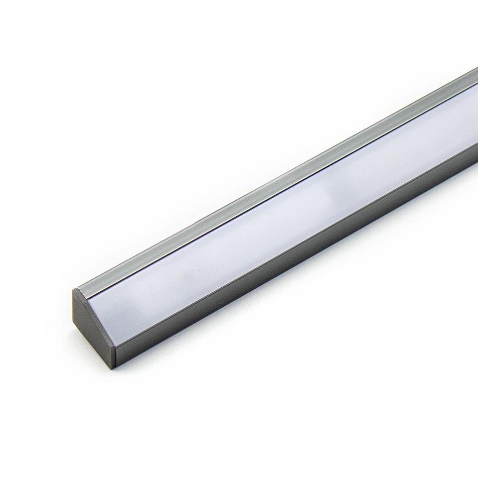 Фото DLIGHT Светодиодный светильник COR без выключателя, кабель СПРАВА, 9.6 W/м, теплый, антрацит