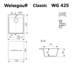 Превью картинка Гранитная мойка Weissgauff WG 42502 Classic Ivory #2