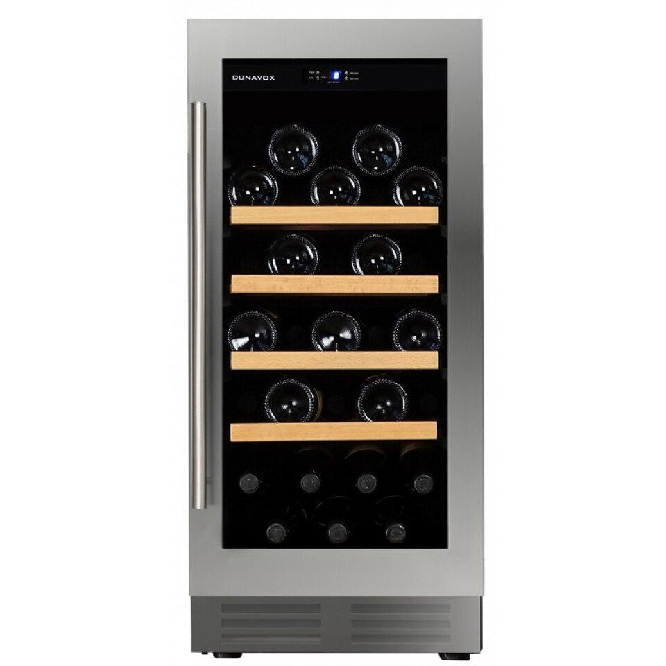 Фото Шкаф винный встраиваемый Винный холодильник (шкаф) компрессорный Dunavox 32 бут DAU-32.83SS