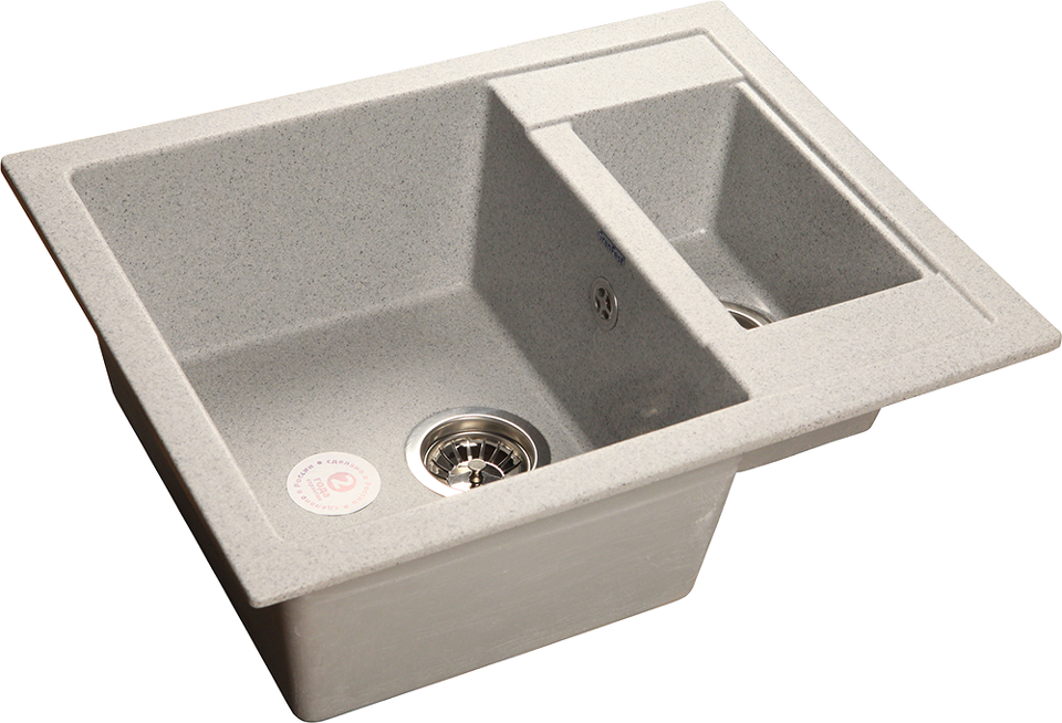 Фото Мраморная мойка GranFest QUADRO 610K Серый