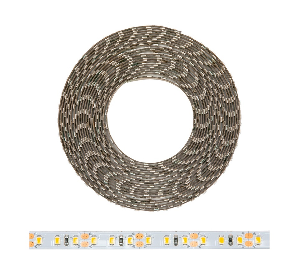 Фото Светодиодная лента DLIGHT, ширина 8 мм, длина 5000 мм, 120 led/м, 12 V, 9.6 W/м, теплый (3000K)