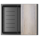 Превью картинка Металлическая мойка Paulmark NEXT-MULTI SINK 54 UNI PM785445-GM Вороненая сталь GM #1