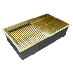 Превью картинка Металлическая мойка Paulmark NEXT-PRO 74 UNI PM707445-LG Светлое золото #3