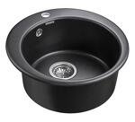 Превью картинка Кварцевая мойка Paulmark GELEGEN 50 PM404800-BL Черный гранит BL #3