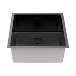 Превью картинка Металлическая мойка Paulmark LASSAN 44 UNI LA44-MBN Матовый черный #3