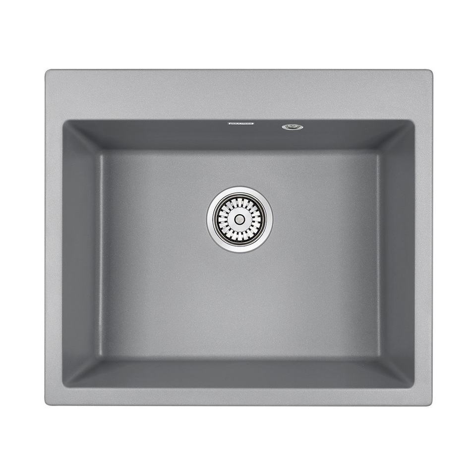 Фото Кварцевая мойка Paulmark KANTE 60 PM106052-GRM Серый металлик