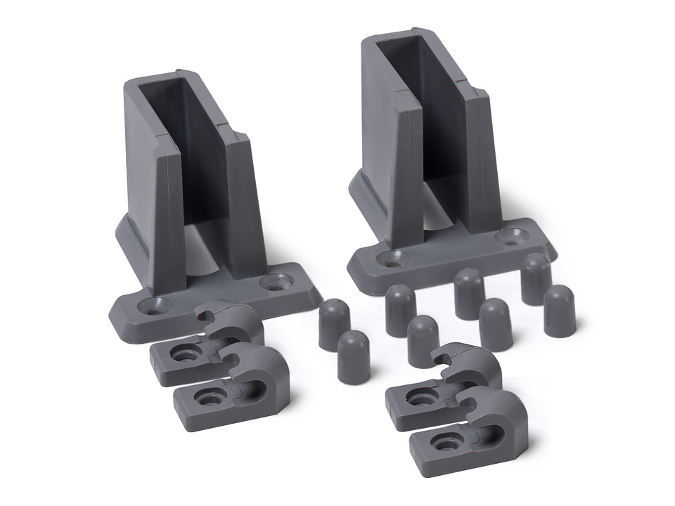 Фото Duslar Комплект креплений для сетчатой полки AGATA для одежды, серый